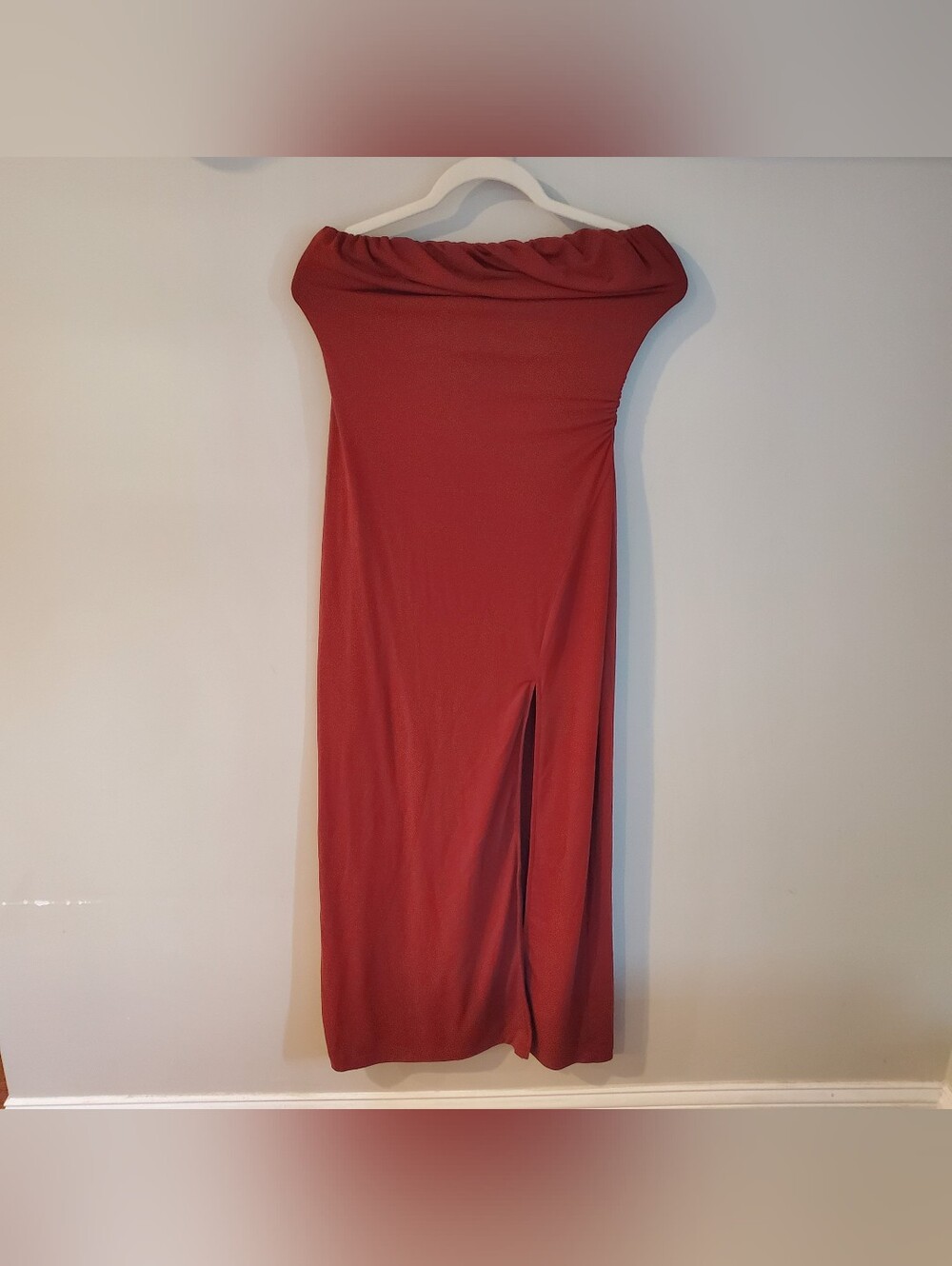 Free People Hayley Strapless Midi Dress- Russet Accorn S - Picture 2 of 7